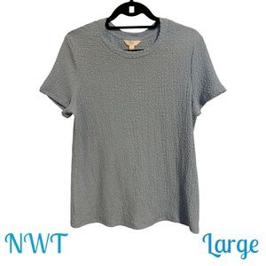 ❤️NWT SUMMER Women's Textured Top - Light Blue - LARGE #R
